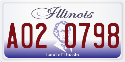 IL license plate A020798
