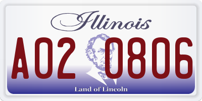 IL license plate A020806