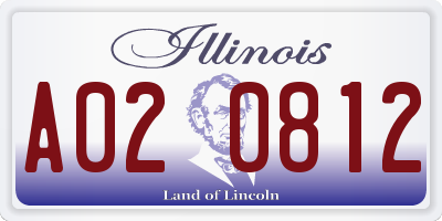 IL license plate A020812