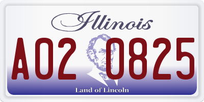 IL license plate A020825