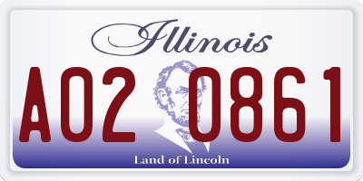 IL license plate A020861