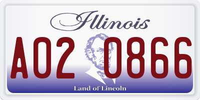 IL license plate A020866