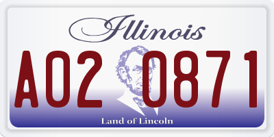 IL license plate A020871