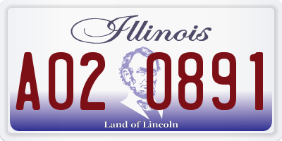 IL license plate A020891