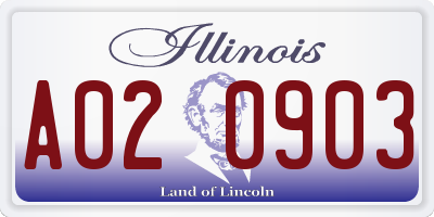 IL license plate A020903