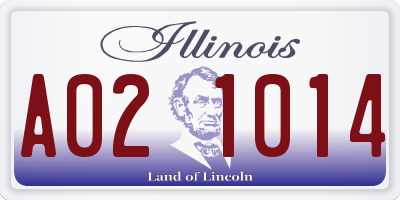 IL license plate A021014