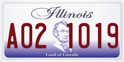 IL license plate A021019