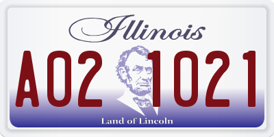 IL license plate A021021