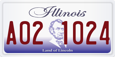IL license plate A021024