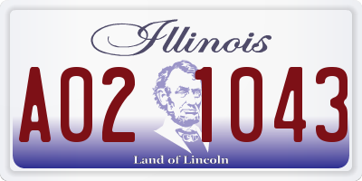IL license plate A021043