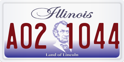 IL license plate A021044