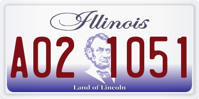 IL license plate A021051