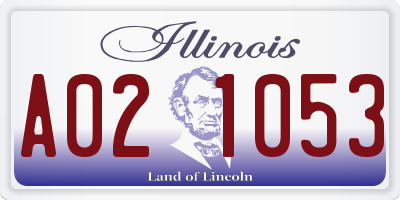 IL license plate A021053