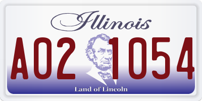 IL license plate A021054