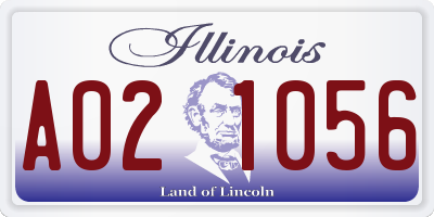 IL license plate A021056