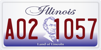 IL license plate A021057