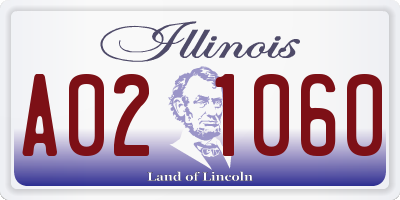 IL license plate A021060