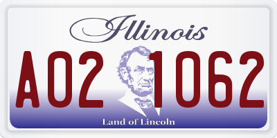 IL license plate A021062