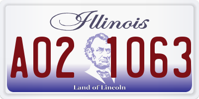 IL license plate A021063