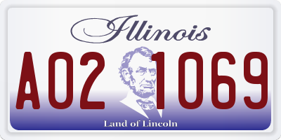 IL license plate A021069
