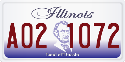IL license plate A021072