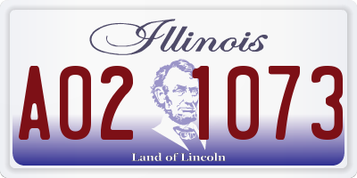IL license plate A021073