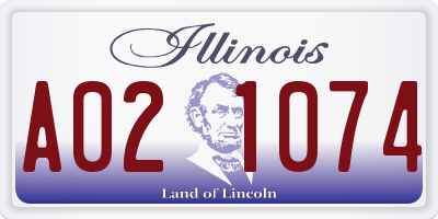 IL license plate A021074