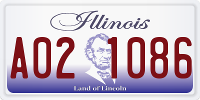 IL license plate A021086