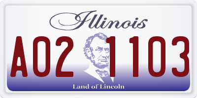 IL license plate A021103