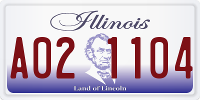IL license plate A021104