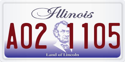 IL license plate A021105