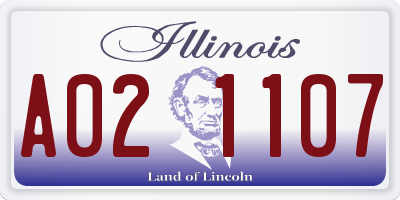 IL license plate A021107
