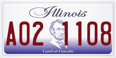 IL license plate A021108