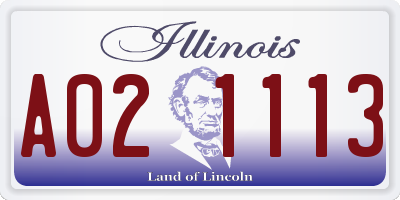 IL license plate A021113