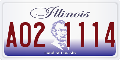 IL license plate A021114