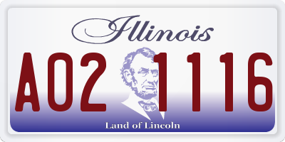 IL license plate A021116