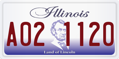 IL license plate A021120