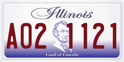 IL license plate A021121