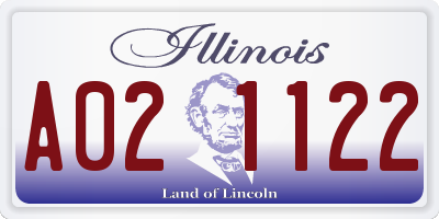 IL license plate A021122