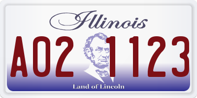 IL license plate A021123
