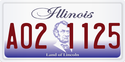 IL license plate A021125