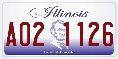 IL license plate A021126
