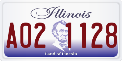 IL license plate A021128