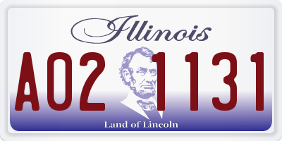 IL license plate A021131