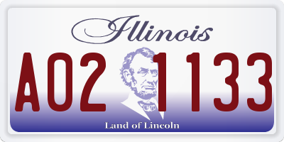 IL license plate A021133