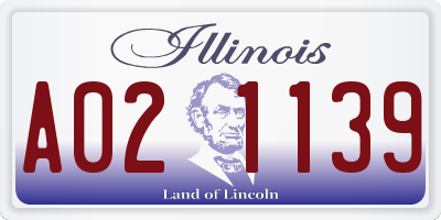 IL license plate A021139