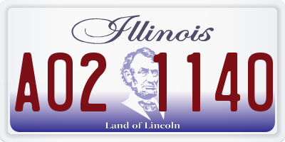 IL license plate A021140