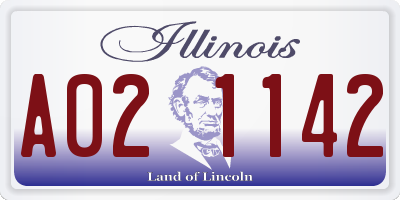 IL license plate A021142