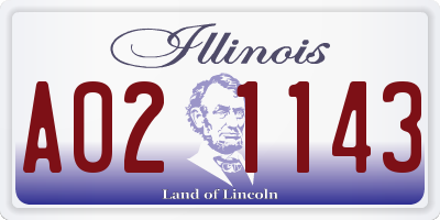 IL license plate A021143
