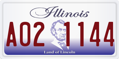 IL license plate A021144